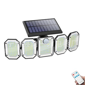 Lampe murale solaire intégrée à 5 têtes LED, étanche, avec détecteur de mouvement, pour cour et garage - Product Image 3
