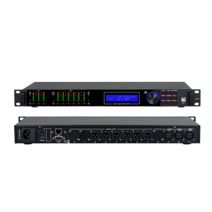 Excellent prix, processeur audio numérique EIF LA306 haute qualité 3 entrées 6 sorties, filtre FIR, XLR, montage en rack métallique, actif, pour scène et karaoké. - Product Image 1