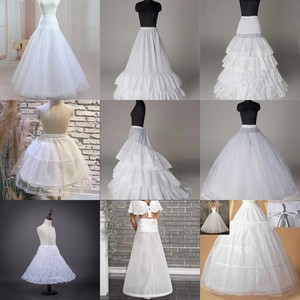 QUEENSGOWN Hotsale en Stock robe de mariée <span class=keywords><strong>jupon</strong></span> robe de bal jupons jupe noir et blanc avec sous-vêtements en os - Product Image 4