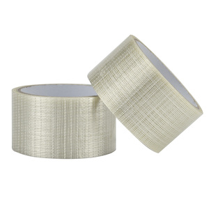 Cinta adhesiva de fibra de vidrio de tejido cruzado de fusión en caliente resistente a <span class=keywords><strong>550</strong></span> Celsius para paquete de batería de litio sellado de cartón fabricante directo - Product Image 3