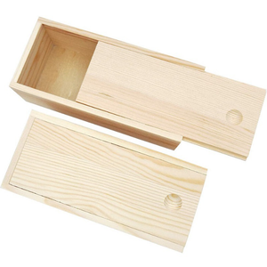 DIY painting square slide cover wooden gift box Pencil box pull lid packaging box