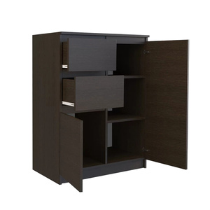 Trắng tủ quần áo phòng ngủ phòng khách đồ nội thất gỗ nhỏ CD lưu trữ ngực của 2 ngăn kéo tủ bếp đã sẵn sàng để lắp ráp - Product Image 2