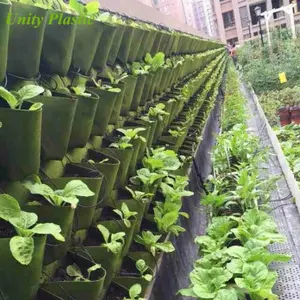 Le jardin vertical de feutre extérieur élèvent des sacs, sac de planteur de feutre de jardin