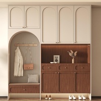 Meuble à chaussures personnalisé pour hall d'entrée, meuble d'entrée avec tabouret à chaussures et armoire à chaussures
