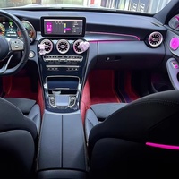 Éclairage d'ambiance pour voiture Mercedes-Benz Classe C W205 W253 2015-2022, kit d'éclairage d'ambiance RGB 6 en 1 avec commande par application