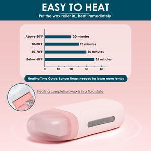 Lifestance Heating <b>Roll</b> Wax Heater for Home Use Hair Removal Wax <b>Kit</b> Depilatory Waxing Warmer Handheld Heated Hair Removal Wax - Product Image 6