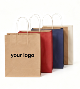 Bolsa de Regalo de Papel Kraft de Lujo Personalizada para Ropa, MOQ Bajo, con Logotipo de Marca Privada para Promoción en Supermercados - Product Image 1