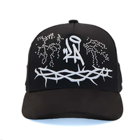 Gorra de béisbol con visera de gamuza, con pedrería y bordado 3D, gorra de sarga estilo punk urbano ajustable para hombre y mujer