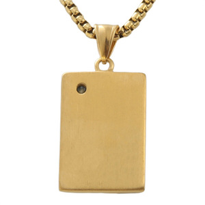 Collier pendentif Ace Of Spades en acier inoxydable, style rétro unisexe, design de carte à jouer, ton doré 120226 - Product Image 2
