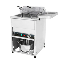 Friteuse électrique à induction en acier inoxydable de haute qualité In-Smart, commerciale et industrielle, avec un grand réservoir de 12 à 80 L, 4,5 à 9 kW, pour la friture de frites