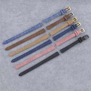 Correa de <span class=keywords><strong>Reloj</strong></span> Estilo Vaquero Delgada de 10mm 12mm 14mm 16mm 18mm 20mm 22mm, Accesorios de Pulsera de Cuero, Correa de <span class=keywords><strong>Reloj</strong></span> que Combina con la Ropa - Product Image 2