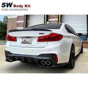 Diffusore posteriore in stile 3D in fibra di carbonio per <span class=keywords><strong>BMW</strong></span> <span class=keywords><strong>serie</strong></span> <span class=keywords><strong>5</strong></span> G30 G38 M5 F90 2021-2022 Spoiler diffusore separatore labbro paraurti posteriore a 4 porte - Product Image 2