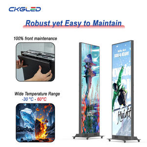 Support d'affichage LED portable pliable d'usine 640 <span class=keywords><strong>x</strong></span> 1920 mm Écran d'affichage d'affiche LED pour la publicité d'exposition - Product Image 1