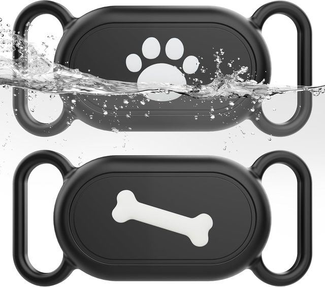 Wholesale Durable Waterproof Air Tag Case Silicon Holder Dog Collar Design for Pets