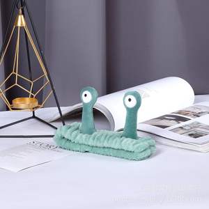 Spa <strong>Headband</strong> Facial <strong>Makeup</strong> Head Band Microfiber Soft Coral Fleece Head Wraps <strong>Snail</strong> Cartoon Cute Elastic Skincare HairBand Custom - Product Image 4