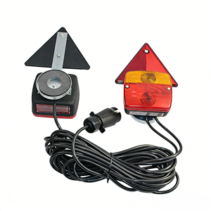 Juego de Bombillas Reflectantes Triangulares de Repuesto para <span class=keywords><strong>Remolque</strong></span> Europeo GO, para Luces Traseras de Camiones y Furgonetas, Combinación Roja, 12V/24V, Shandong - Product Image 2