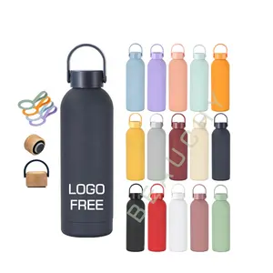 Beuachy OEM ODM 12oz 17oz 25oz 32oz Sport Outdoor Vaccum Insulated Double Wall Stainless Steel Water Bottle With Handle Lid