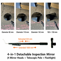 Espejo de Inspección V7 para Debajo del Vehículo, Redondo, Acrílico, Giratorio, Telescópico, Portátil y Reflectante para Fábrica o Taller