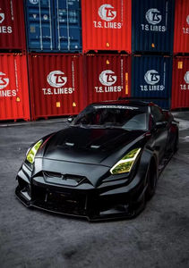 Kit de carrocería ancha para Nissan <span class=keywords><strong>GTR</strong></span> R35 Upgrade LB V3 estilo parachoques delantero falda lateral capó del motor alerón del parachoques trasero - Product Image 4
