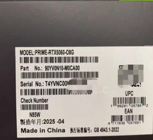 การ์ดจอ PRIME-RTX5060-O8G RTX 5060 Series แบบใหม่ของแท้ GPU สำหรับเล่นเกมเดสก์ท็อปและเวิร์กสเตชัน8GB GDDR6 128-bit 1770MHz - Product Image 5