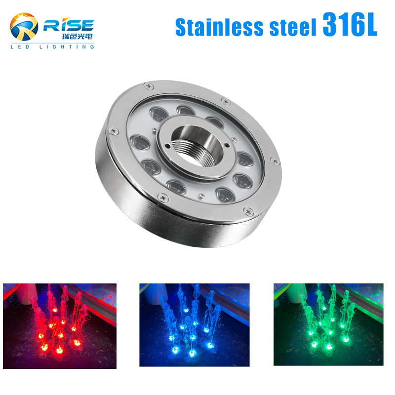 316L Stainless Steel IP68 Waterproof 36W RGB DMX512 Control LED Waterfall Fountain Light for Swimming Pool with 3-Year Warranty