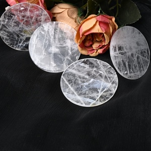 1 PC chất lượng cao 50mm thiên nhiên rõ ràng Quartz Vòng slab đánh bóng vòng hình pha lê khắc vòng Slice cơ sở cho DIY - Product Image 2