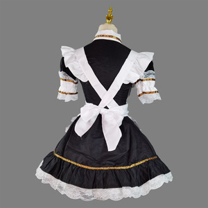 Japanese Maid Costume Black White Lolita Dress Plus Size Cosplay Anime Role Play Outfit Polyester Fiber Winter 2023 - Product Image 3