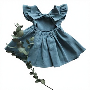 Vestido <span class=keywords><strong>de</strong></span> Verano <span class=keywords><strong>de</strong></span> Alta Calidad para Bebé Niña, Falda <span class=keywords><strong>de</strong></span> Princesa con Lazo <span class=keywords><strong>de</strong></span> Algodón y Lino, Ropa sin Mangas para Niñas - Product Image 3