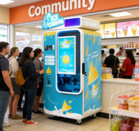 Máquina de Helados de Grado Industrial con Congelación Rápida, SDK, Acepta Tarjetas de Crédito y Monedas, Alta Capacidad para Producción de Alto Volumen, Conveniente