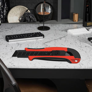 Промышленный универсальный нож 18 мм с автоматическим замком ABS + нержавеющая сталь Ручка лезвия для хранения тяжелых инструментов для ремонта OEM - Product Image 1