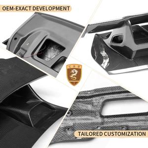 高性能ダブルデッキリアスポイラーポルシェ911 991.2 GT3ドライカーボンファイバーリア空力キット - Product Image 3
