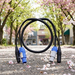 Câble <span class=keywords><strong>hybride</strong></span> professionnel Powercon 3 broches <span class=keywords><strong>XLR</strong></span> 1m 1.5m 2m 5m pour connexion d'équipements d'éclairage de scène à têtes mobiles - Product Image 1