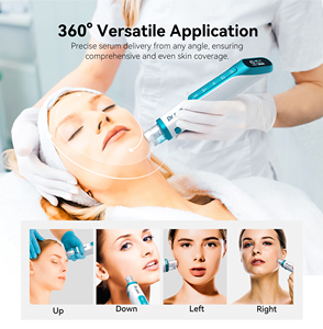 Stylo Derma intelligent à <span class=keywords><strong>6</strong></span> vitesses avec réglage de la pointe <span class=keywords><strong>Dr</strong></span>.<span class=keywords><strong>pen</strong></span> H6 pour usage en salon, pour la repousse des cheveux et les soins de la peau, 1,0 mm, OEM accepté - Product Image 3