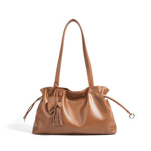 Bolso Tote de Gran Capacidad de Cuero Genuino Estilo Nuevo Lady National Candy Two, para Salidas Informales, Bolso de Hombro Único, Logotipo Personalizado - Product Image 5