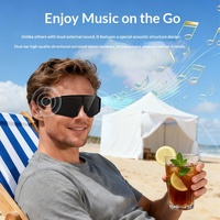 Lunettes intelligentes à changement de couleur IA avec audio Bluetooth 2-en-1, casque audio intégré, lunettes de protection anti-vent et anti-buée pour la conduite en extérieur