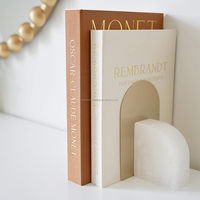 Lot de 2 livres décoratifs en lin pour table basse avec impression personnalisée en gros