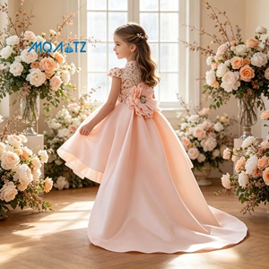 Wholesale Kids Dresses White Short Soft Cotton, Puff Sleeve