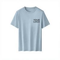 T-shirt respirant pour homme en coton premium 200 GSM 120S, effet rafraîchissant en soie glacée à l'ammoniaque liquide, haute qualité, manches courtes
