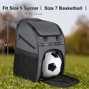Sac de sport de grande capacité pour hommes, imperméable, pour football, basketball, avec compartiment pour chaussures, sac à dos de football - Product Image 3