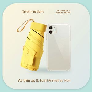ร่มพับขนาดเล็กพกพาสะดวก ป้องกันแสงแดดและรังสียูวี สำหรับเดินทาง พิมพ์ลายได้ - Product Image 2