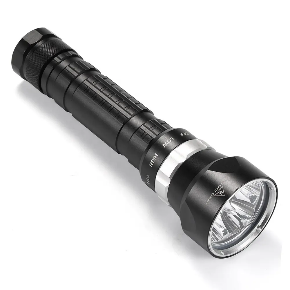 New 4led XHP50 Diving Flashlight Underwater Super bright LED Waterproof dive 100m Tactics 26650 Torch Diver hunting light