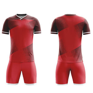 Venta al por mayor nuevo modelo transpirable poliéster fútbol kits niños hombres fútbol uniforme impresión digital - Product Image 3