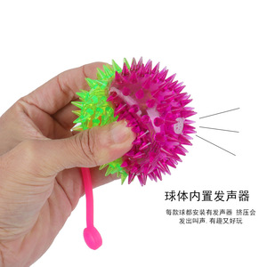 Flashing Spiky <b>Ball</b> Set With <b>String</b> Plastic Light Up Toys For Kids Age 2 4 Years Unisex - Product Image 4