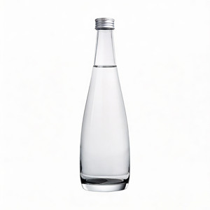 Bouteille d'eau en verre conique blanc cristal réutilisable de luxe <span class=keywords><strong>vide</strong></span> de 330 ml et 500 ml avec <span class=keywords><strong>bouchon</strong></span> à vis et joint en liège pour le <span class=keywords><strong>vin</strong></span> ou les boissons - Product Image 4