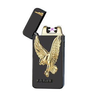 Briquet USB à charge rapide, briquet électrique à double arc coupe-vent sans flamme, personnalisable avec logo, vente en gros pour cigarettes - Product Image 1
