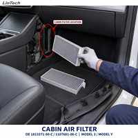Filtre d'habitacle LinTech en promotion, pièce de rechange OEM pour système HVAC, compatible Tesla Model 3 et Model Y (références OE 1813371-00-C, 1107681-00-C)