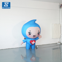 Modèle de personnage de dessin animé gonflable personnalisé pour la décoration d'ambiance extérieure et commerciale