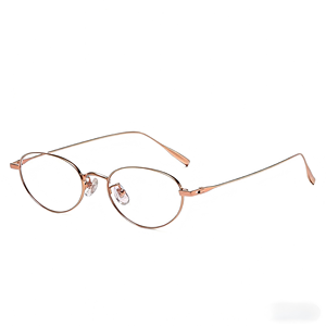 <span class=keywords><strong>Lunettes</strong></span> <span class=keywords><strong>de</strong></span> style coréen XPZ en titane or rose, monture ovale petite, légères, durables, monture intégrale, unisexe, <span class=keywords><strong>pour</strong></span> usage quotidien et professionnel/décontracté - Product Image 1