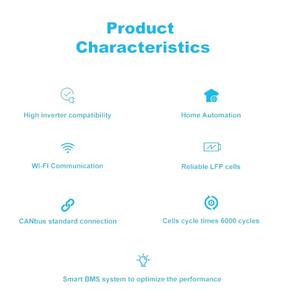 올인원 에너지 저장 시스템 51.2V 100Ah LiFePO4 배터리 팩 5kwh 태양열 인버터 가정용 에너지 저장 시스템 - Product Image 5