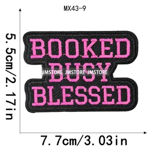 재미있는 흑인 소녀 마법 예쁜 소녀 명언 아이언온 소형 배지 열접착 자수 패치 티셔츠 모자 가방용 - Product Image 5